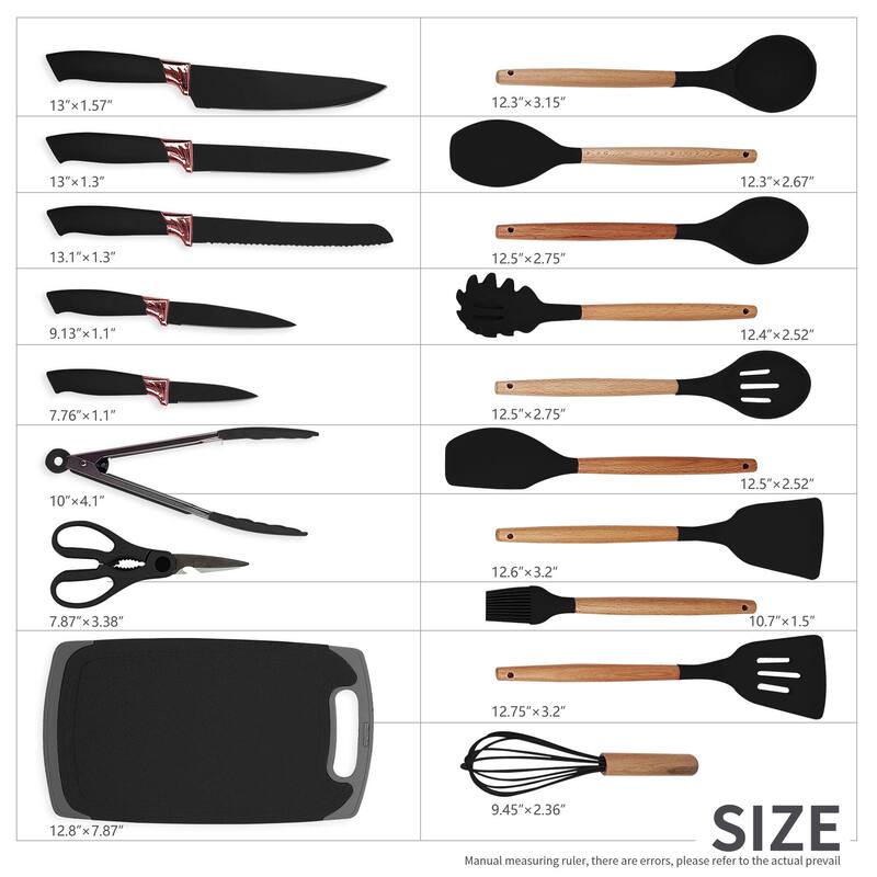 19-piece Non-stick Silicone Assorted Kitchen Utensil Set