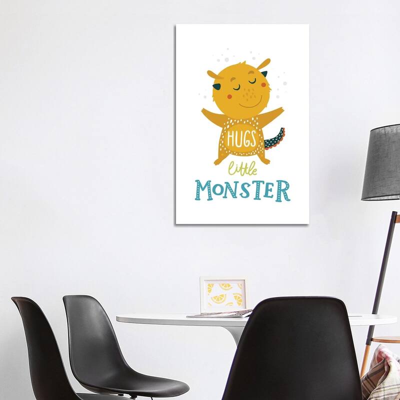 iCanvas "Little Monsters Orange" by Pixy Paper Canvas Print - 40x26x1.5