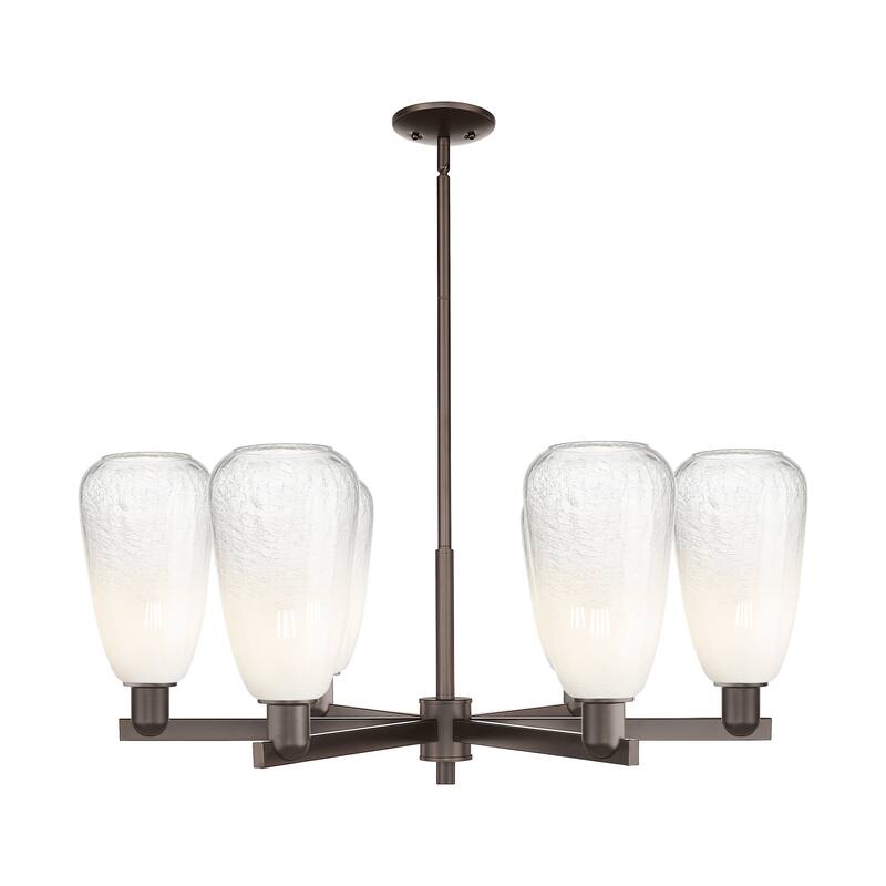 Innovations Lighting Downtown Urban - Brookhaven Almond - 6 Light 24" Stem Hung Chandelier