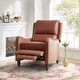 preview thumbnail 2 of 12, HULALA HOME Brigida Cigar Genuine Leather Manual Recliner with Nailhead Trim