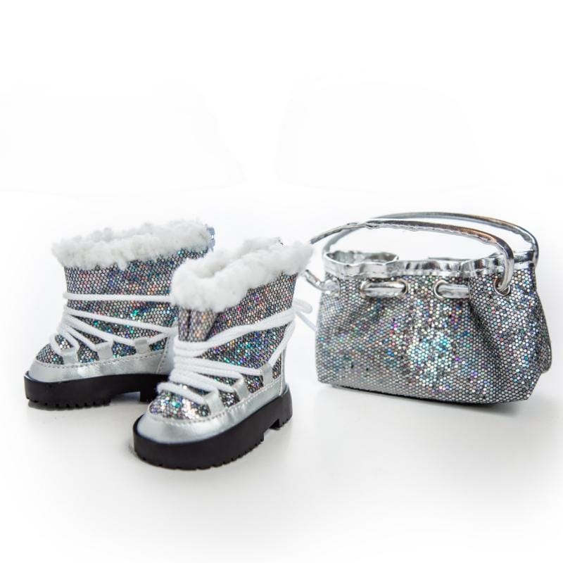 Doll Clothes 18/" Shoes Black Sparkle Glitter Fits American Girl Dolls