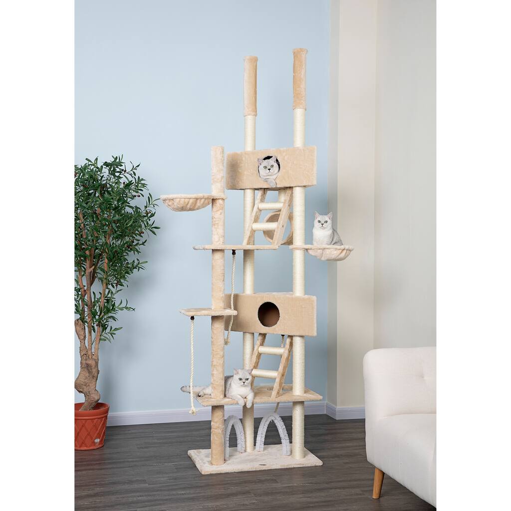 Go Pet Club Huge 106-inch Cat Tree House Scratcher