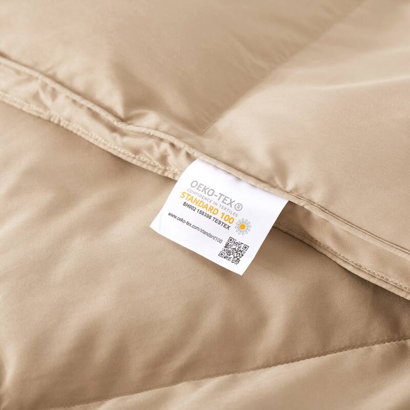 Lightweight & Year-round White Goose Down Duvet Comforter-Ginger Root