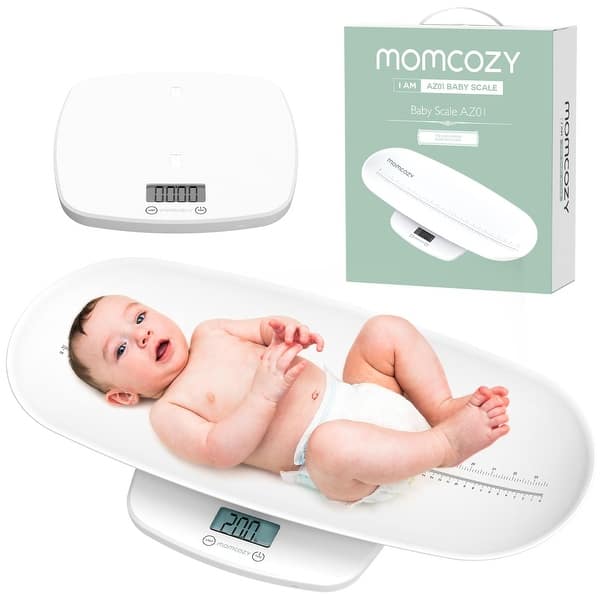 slide 2 of 10, Momcozy Multi-Function Baby Scale - Weight & Height Measurement - White - No Size