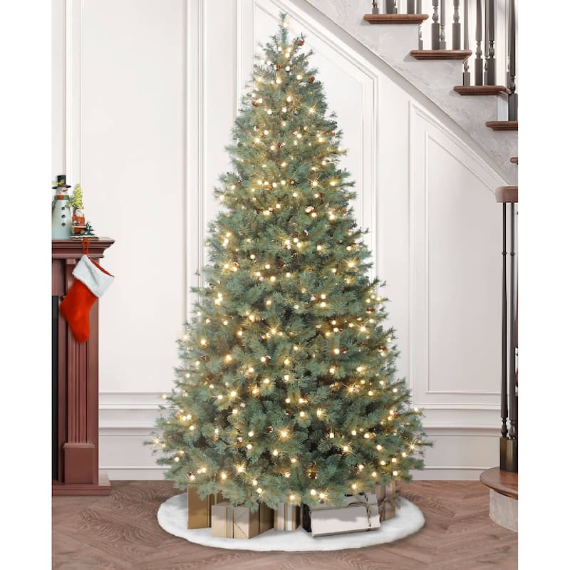 7.5ft Pre-lit Hampton Spruce, 1809 Branch Tips, 500 Warm White LED Lights
