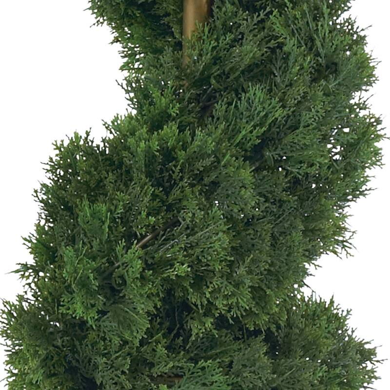 Spiral Silk Tree - 3ft Indoor Outdoor Decorative Accent Tree - Baroque Design - 3ft.