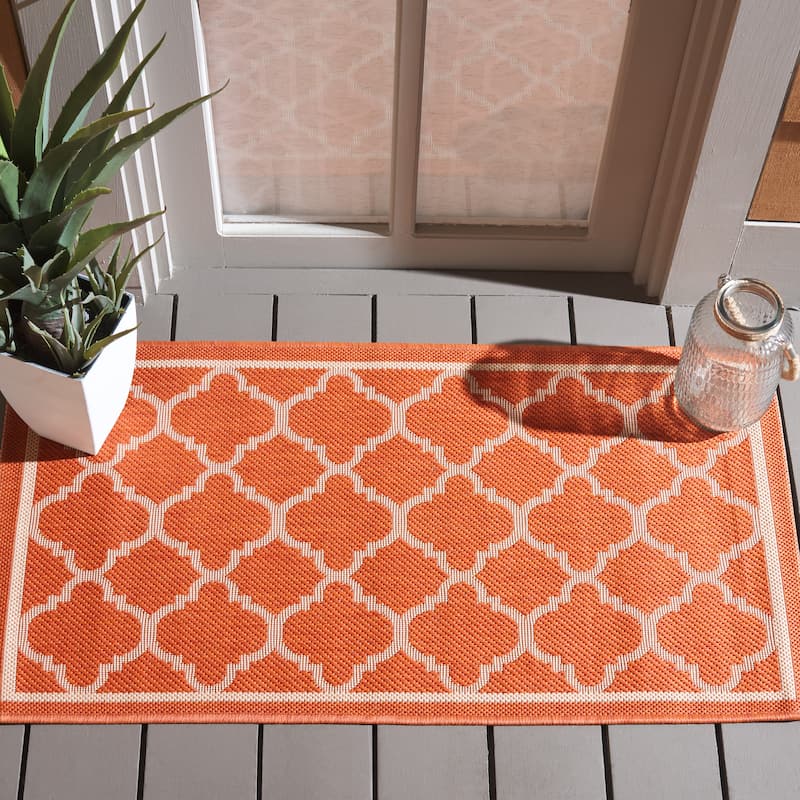 SAFAVIEH Courtyard Kristelle Indoor/ Outdoor Waterproof Patio Backyard Rug