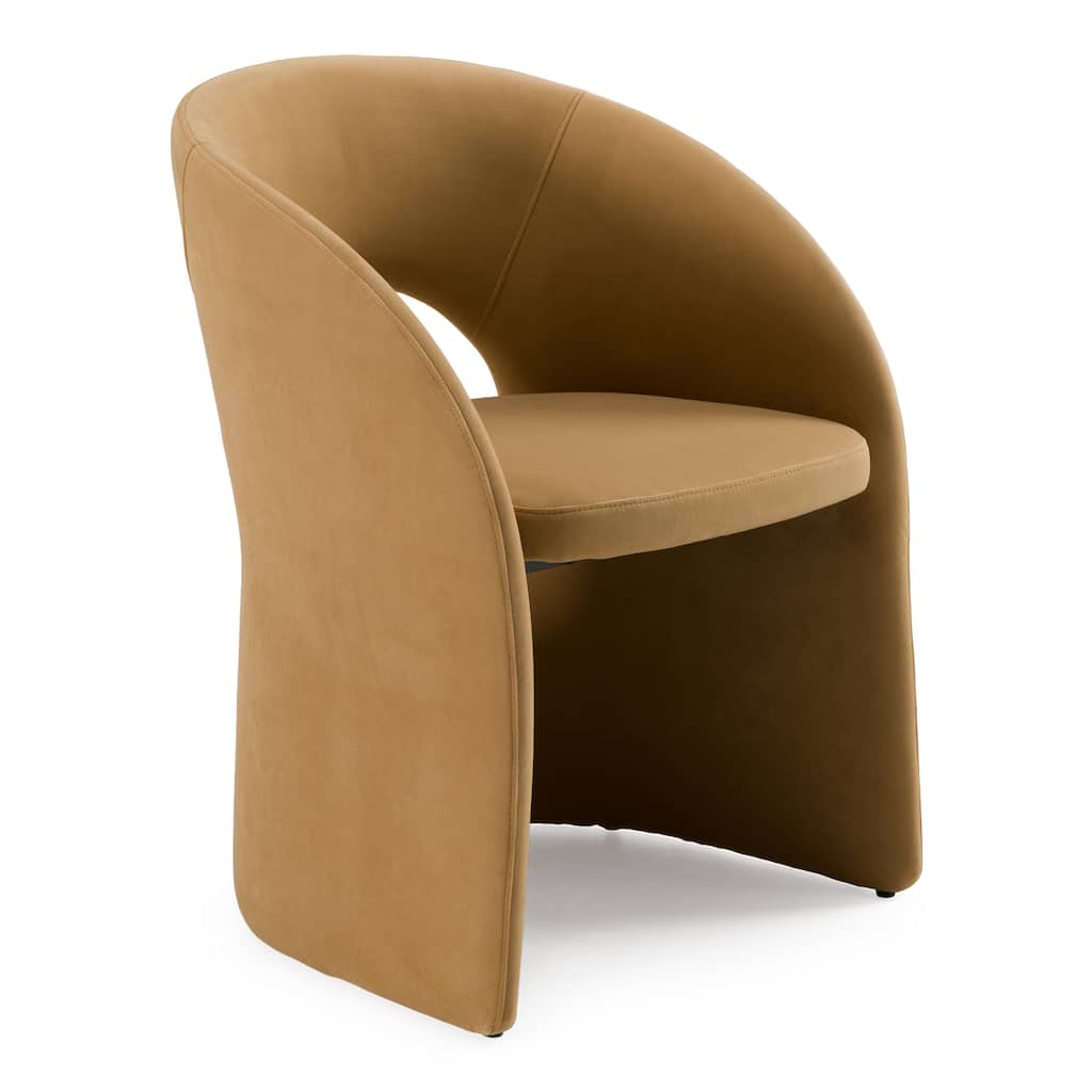 Modrest Brea Modern Tan Fabric Dining Chair
