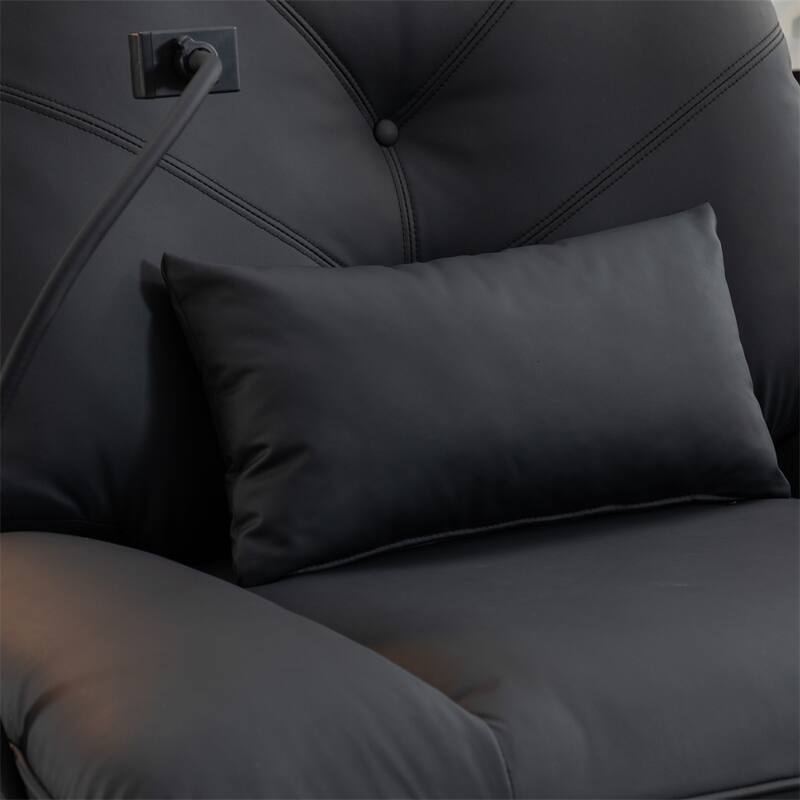 Power Swivel Rocking Chair with USB Port Charge &Lamp for Nursery