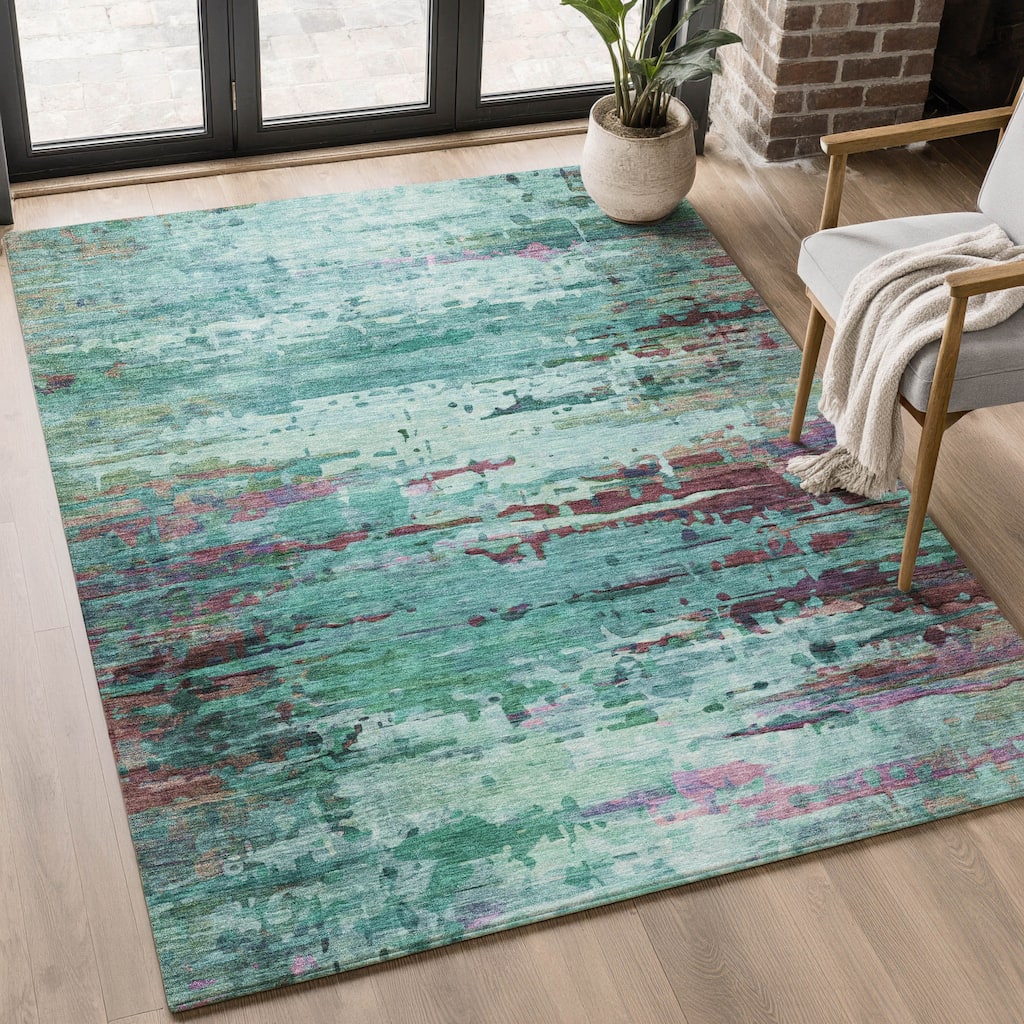 Premium Washable Super Soft Abstract Ombre Mayfield Rug