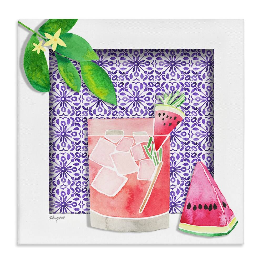Stupell Fruity Watermelon Drink Canvas Wall Art Design By Hillary Holt