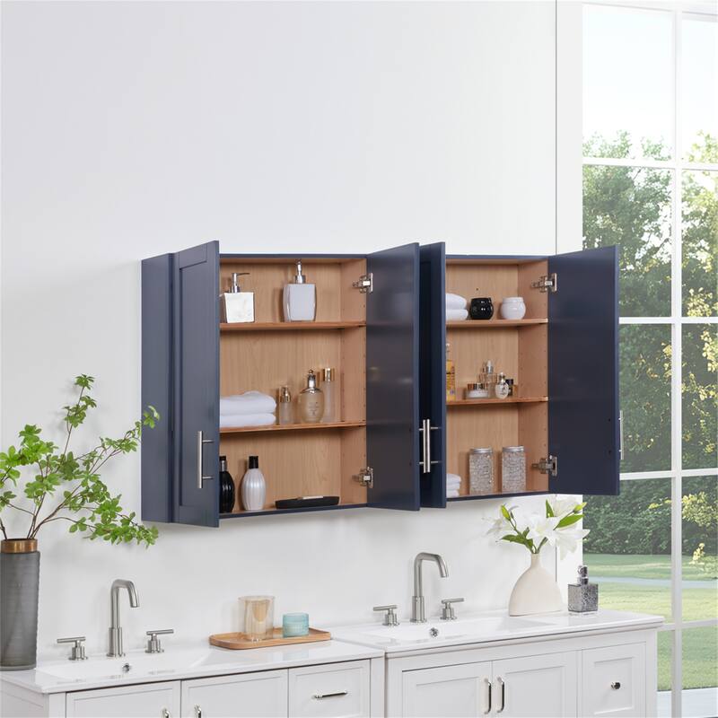 Elegant Wall-Mounted Cabinet with Adjustable Doors