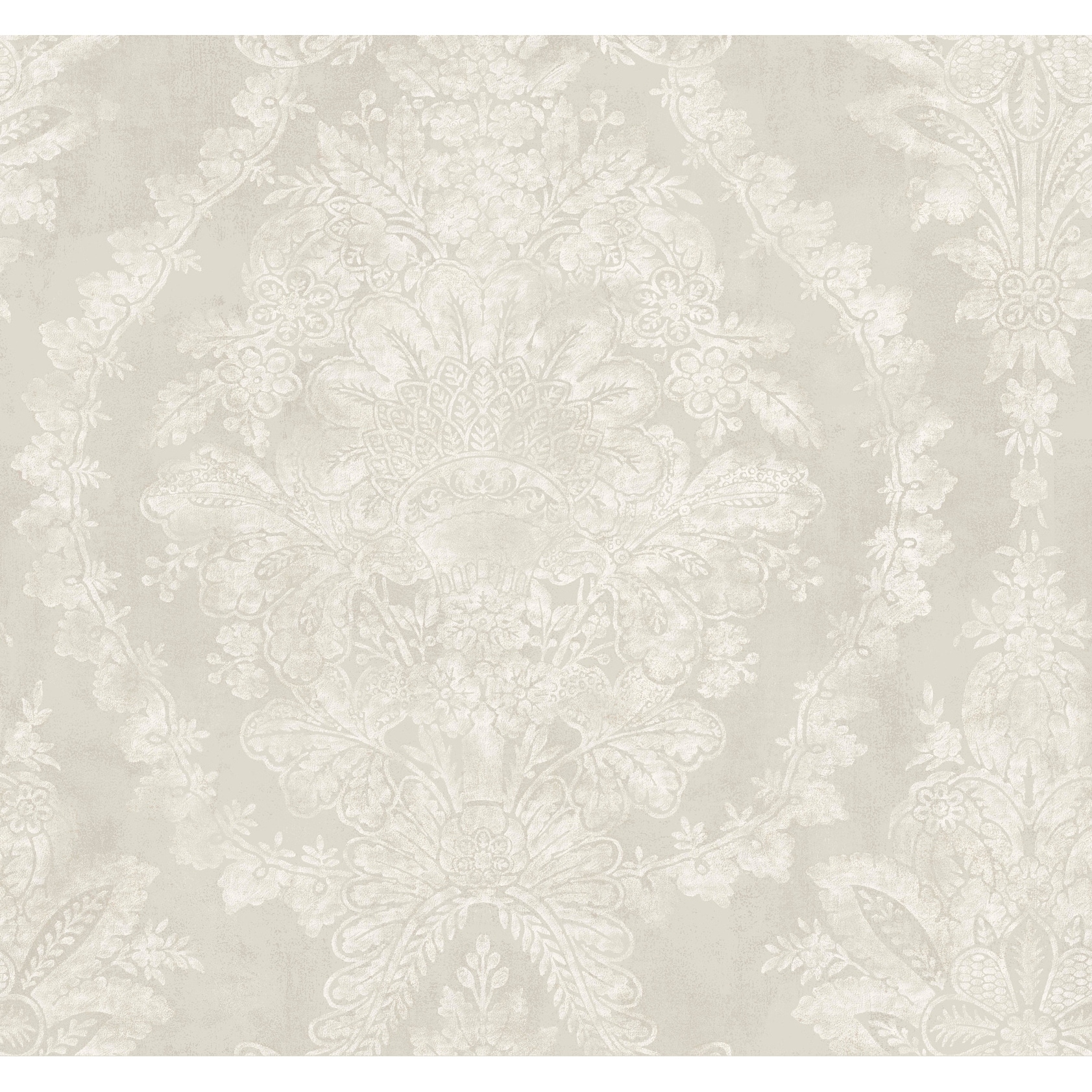 Ronald Redding Charleston Damask Cream Wallpaper
