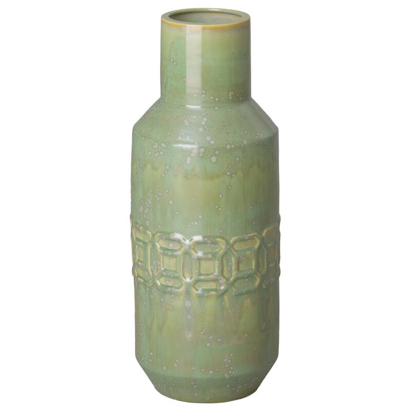 Axton Tall Vase - Green Speckle