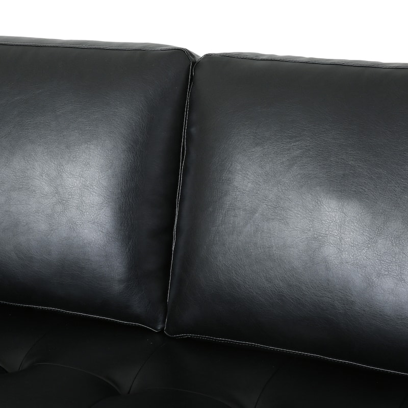 Malinta Contemporary Tufted 3 Seater Sofa by Christopher Knight Home - 82.25" L x 33.00" W x 33.00" H