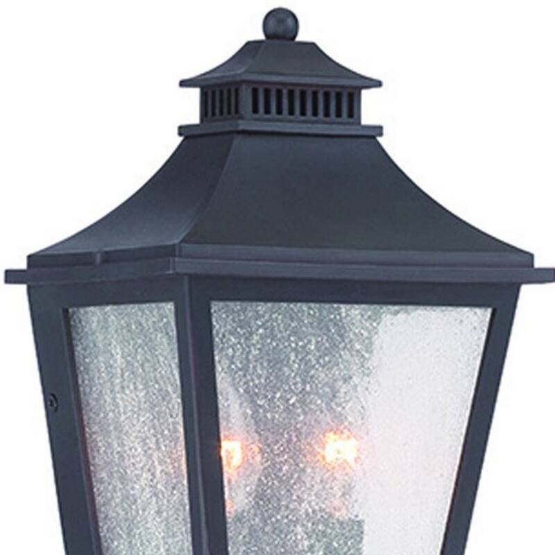 Glass LED Wall Two Light Flush Wall Mount with Steel Accents - 5.5” x 7.5” x 12” (D x W x H)