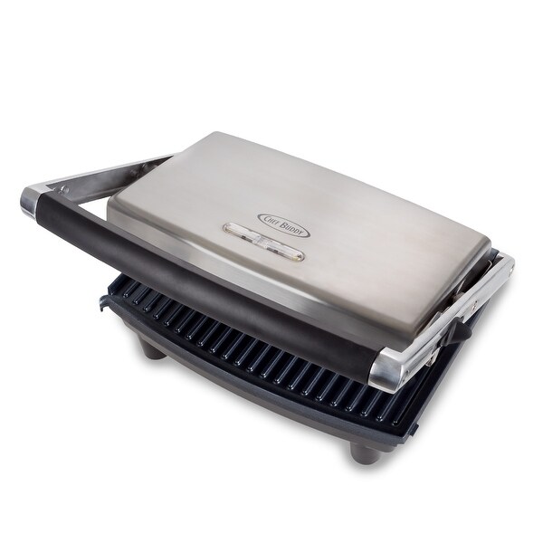 Panini Press Gourmet Grilled Cheese and Sandwich Maker by Chef Buddy Silver Bed Bath Beyond 6270293