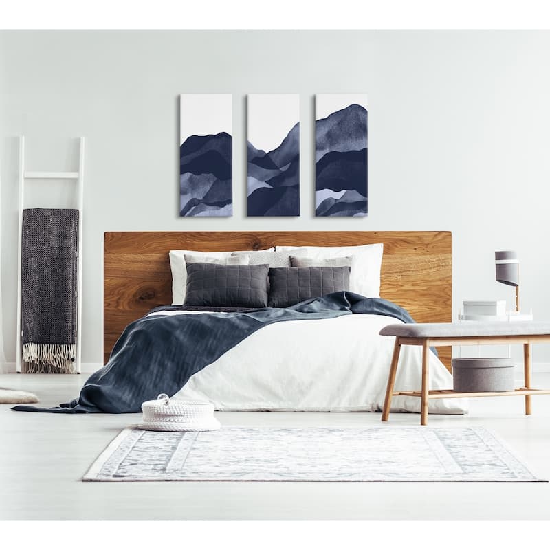Kate and Laurel Mountain Range Canvas Wall Art Set by Amy Lighthall