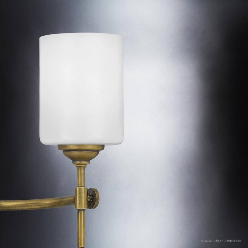 Luxury Mid-Century Modern Bath Vanity Light, 10"H x 15"W, with Cosmopolitan Style, Rustic Brass, by Urban Ambiance