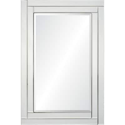 35" Clear Framed Rectangular Wall Mirror