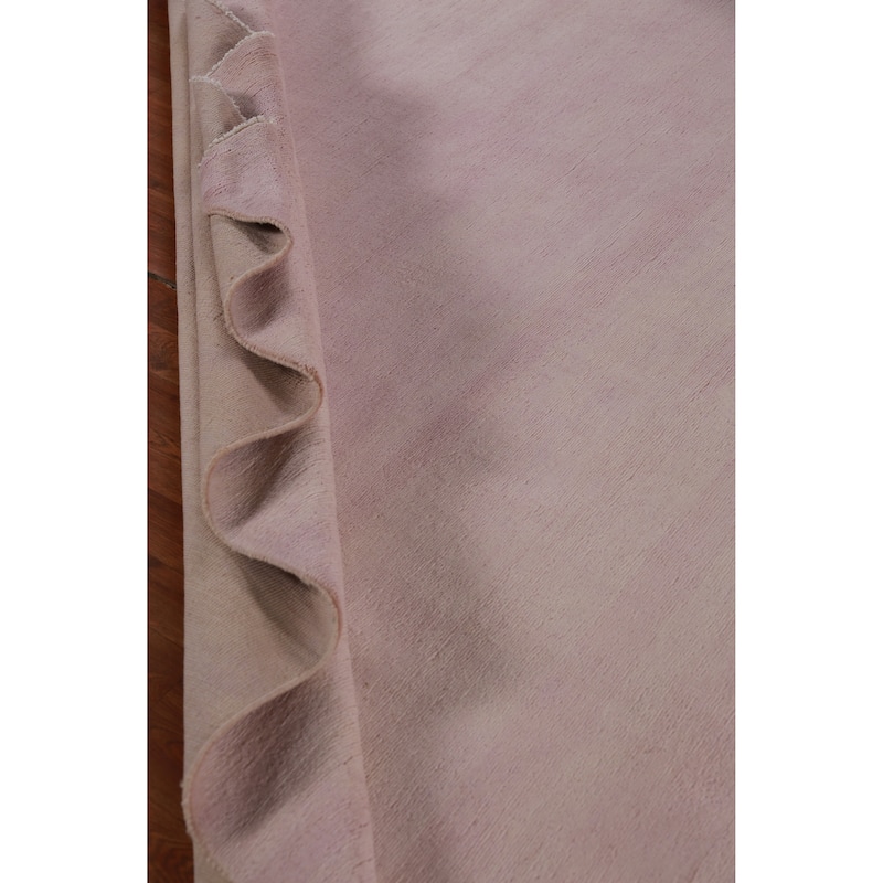 Hand Knotted Oriental 100% Wool Carpet Modern Solid Purples Gabbeh Area Rug - 14' 0'' X 10' 2''