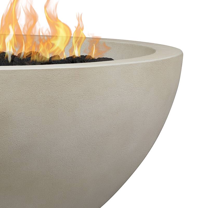 Alta Large Propane Fire Bowl in Fog by Jensen Co