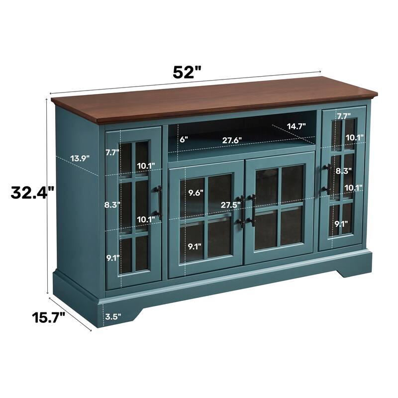 Buffet Sideboard with 4 Doors and Adjustable Shelves