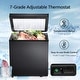 preview thumbnail 14 of 14, 1.8 Cu.Ft Chest Freezer with Removable Basket, Bottom Drain, 7-Level Thermostat, Freestanding Design for Home and Apartment