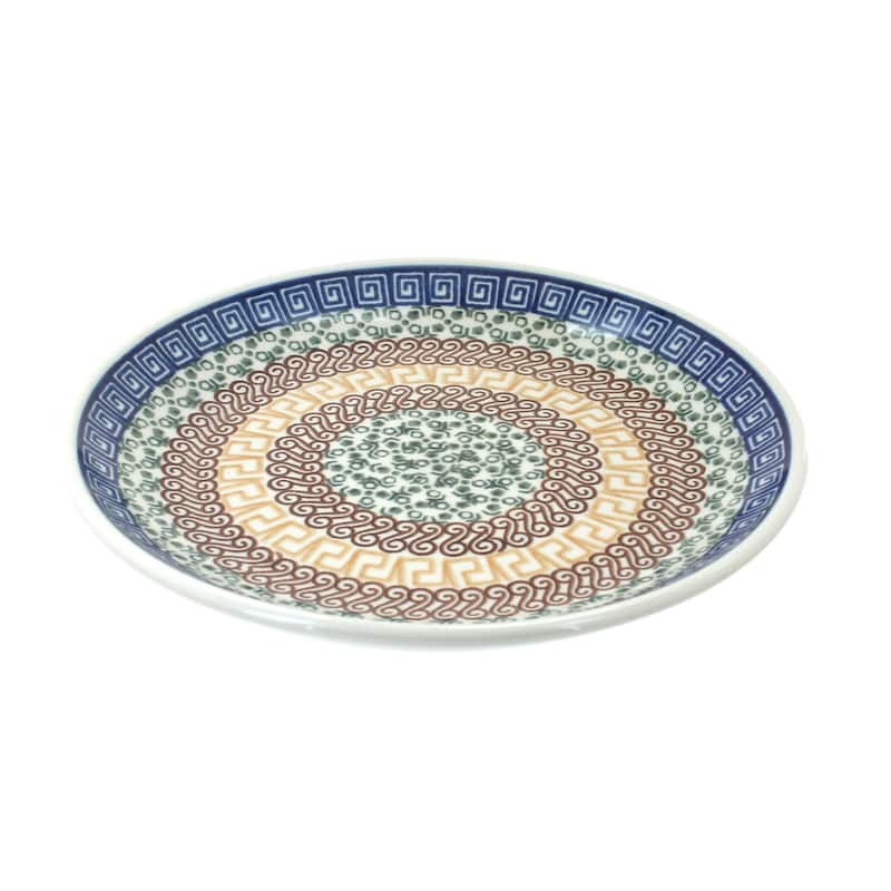 Blue Rose Polish Pottery Ceramika Artystyczna Dessert Plate - Athena