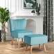 preview thumbnail 28 of 28, Costway Leisure Chair and Ottoman Thick Padded Velvet Tufted Sofa Set