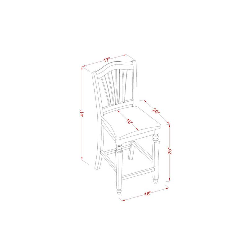 Counter Height Dining Set - 5 Piece Pub Table & Chairs - Modern Kitchen Set