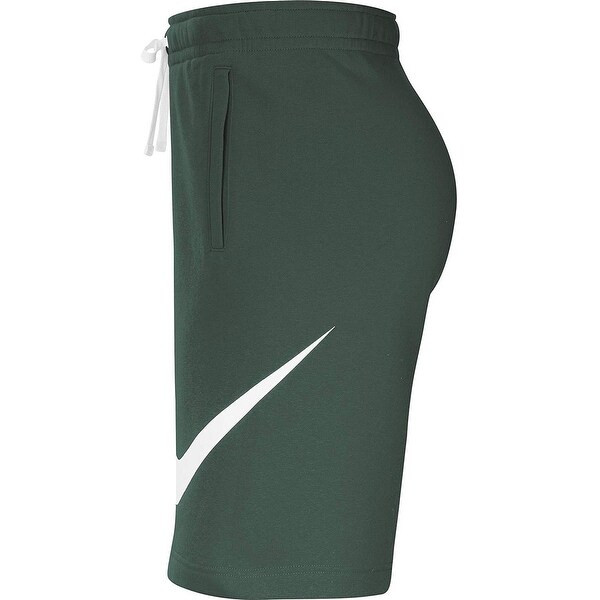 green nike sweat shorts