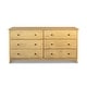 preview thumbnail 14 of 20, Grain Wood Furniture Shaker-style 6-drawer Solid Wood Dresser