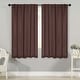 preview thumbnail 141 of 198, Superior Solid Machine Washable Room Darkening Curtains with Back Tabs, Set of 2 42" x 63" - Cappuccino