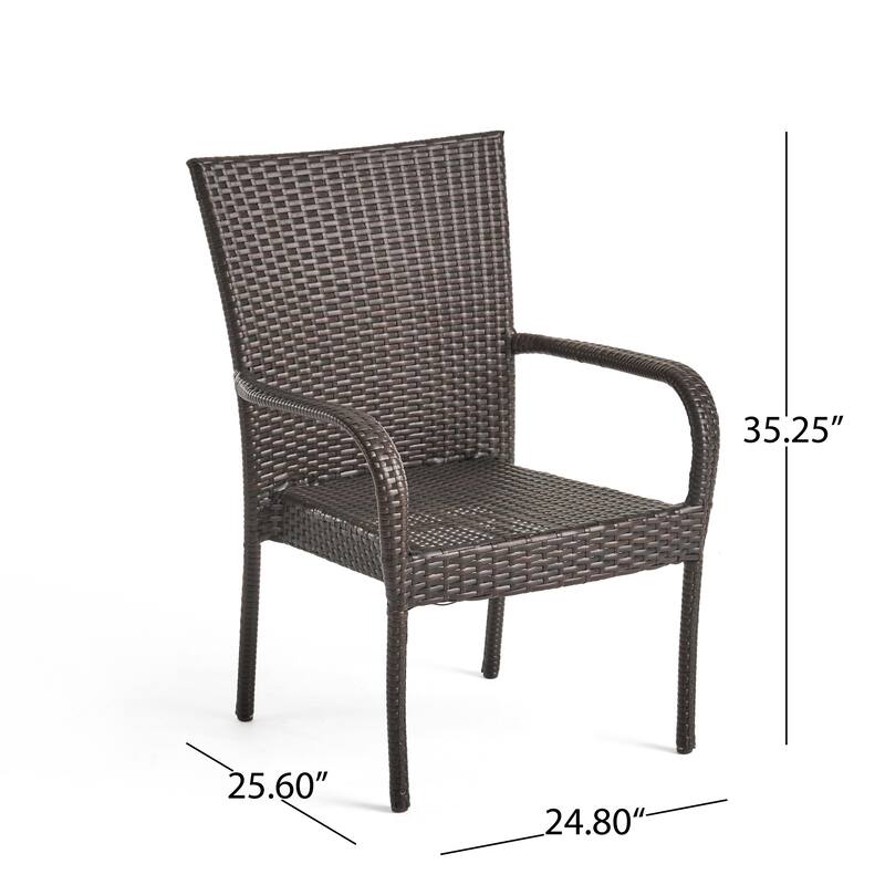 Outdoor Delani 5-piece Wicker Dining Set by Christopher Knight Home