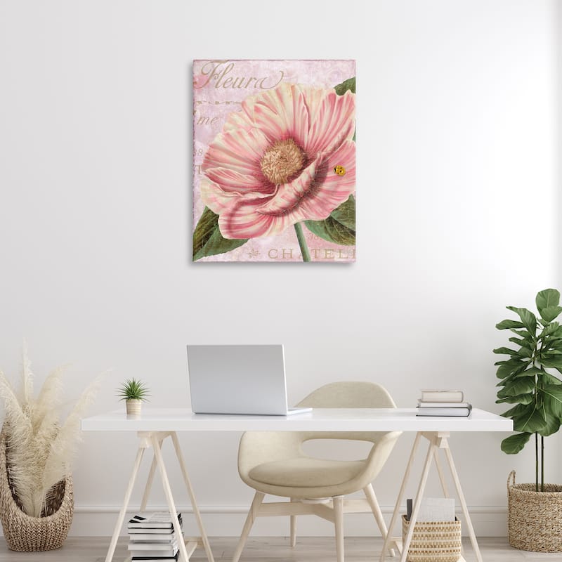 Stupell French Flower & Ladybug Canvas Wall Art Design By Sasha