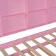 preview thumbnail 26 of 25, Twin Size Wooden House Bed Kids Bed with Trundle and Shelf