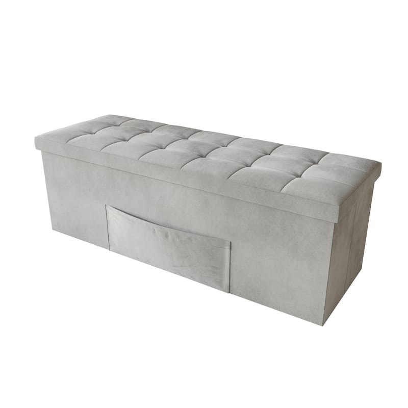 Chico Tufted Upholstered Folding Storage Bench