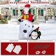 preview thumbnail 5 of 8, Costway 7 FT Tall Inflatable Polar Bear with Penguin Gift Bags & Gift - See Details