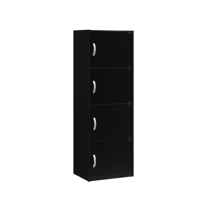 Hodedah 4-Shelf, 4-Door Bookcase