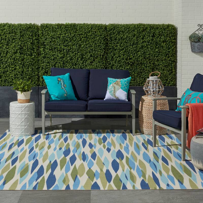 Waverly Sun N' Shade Modern Abstract Indoor Outdoor Area Rug ...