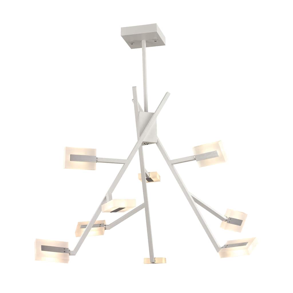 Svelta 33.5-inch Wide 9-Light Chandelier in Matte White
