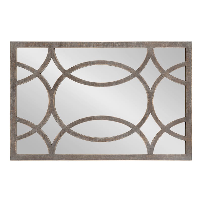 Kate and Laurel Tolland Wood Panel Wall Mirror