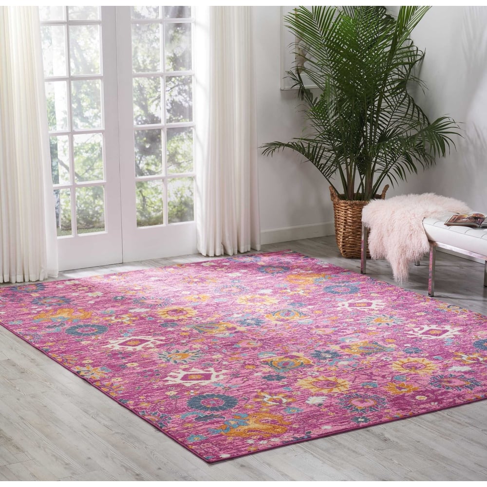 Nourison Passion Boho French Country Floral Area Rug.