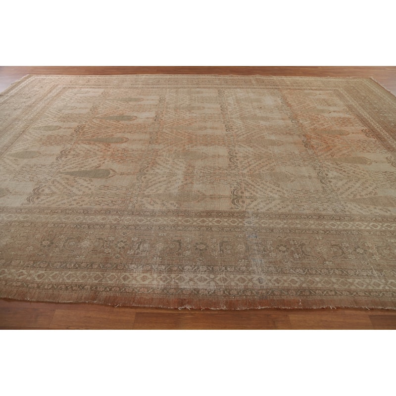 Pre-1900 Antique Tabriz Haj Jalili Persian Rug Handmade Wool Carpet - 10'11"x 14'8"