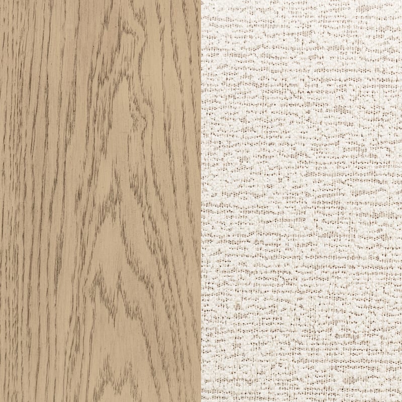 Kailani Wingback Bed Beige Oak
