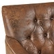 preview thumbnail 7 of 7, Malone Brown Espresso Tufted Club Chair by Christopher Knight Home