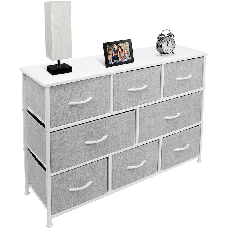 Dresser w/ 8 Drawers Furniture Storage Chest for Clothing Organization