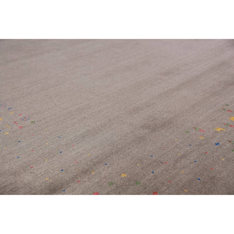 Tribal Gabbeh Indian Area Rug Handmade Oriental Wool Carpet - 8'2" x 9'10"