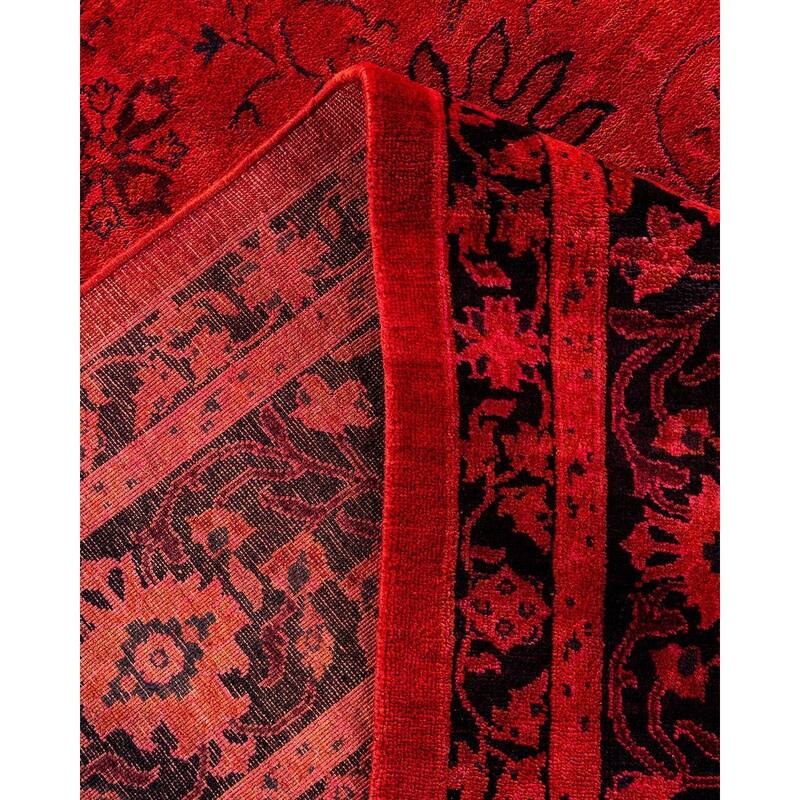 Overdyed, One-of-a-Kind Hand-Knotted Area Rug - Orange - 8' 3" x 10' 4"